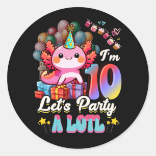 Sticker Rond J'ai 10 ans Faisons la fête du Lotl 10e anniversai