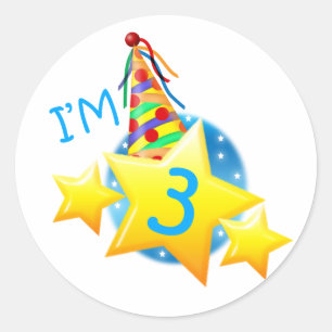 Sticker Rond J'ai 3 ans