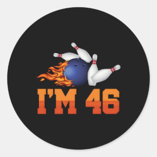 Sticker Rond J'Ai 46 Joueur De Bowling Ball 46E
