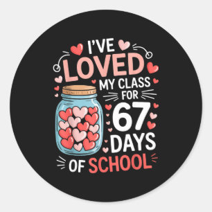 Sticker Rond J'ai aimé mon professeur pour les 67 jours de la S