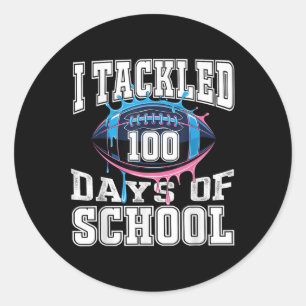 Sticker Rond J'Ai Attaqué 100 Jours Football Garçons Enfants 10