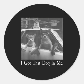 Sticker Rond J'ai ce chien chez les amateurs de chihuahua drôle
