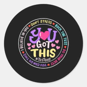 Sticker Rond J'ai ce Don#39 ; #39 ; t Stress Do Your Best Motiv