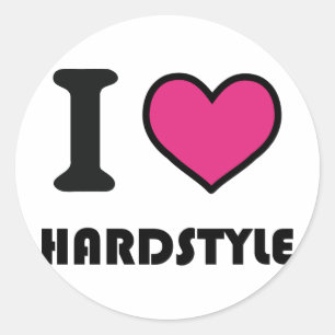 Sticker Rond j'ai coeur hardstyle
