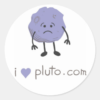 Sticker Rond j'ai coeur pluto.com