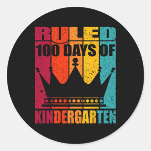 Sticker Rond J'Ai Décidé 100 Jours De Maternelle - King Et
