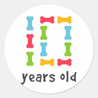 Sticker Rond J'ai dix ans