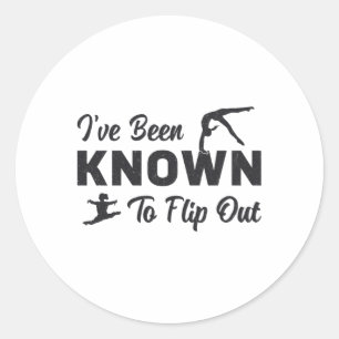 Sticker Rond J'Ai Été Connu Pour Tourner La Gymnaste Gymnastiqu