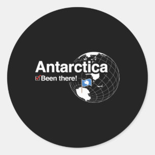 Sticker Rond J'Ai Été Là Drapeau De L'Antarctique