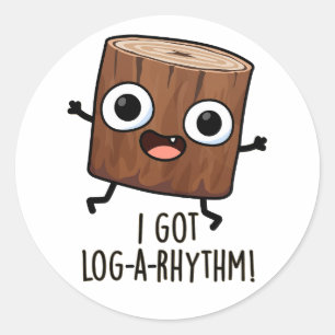 Sticker Rond J'Ai Eu Un Jeu De Bois Drôle À Rythme