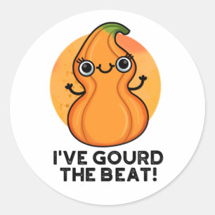 Sticker Rond J'Ai Gourd The Beat Funny Veggie Pun
