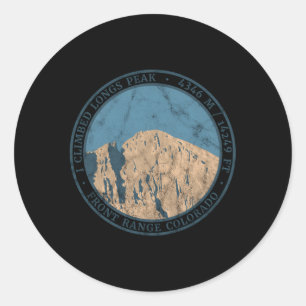 Sticker Rond J'Ai Grimpé Le Sommet Des Longs