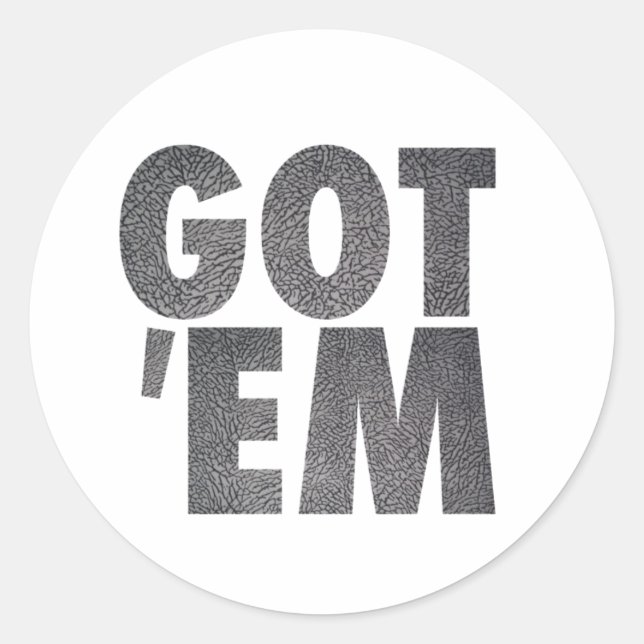 STICKER ROND J'AI LE CIMENT ÉLÉPHANT (Devant)