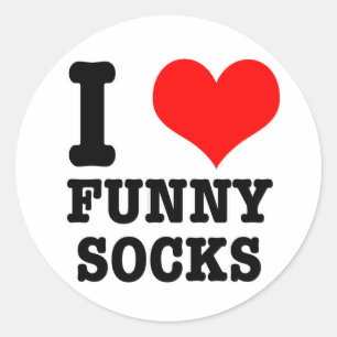 STICKER ROND J'AI LE COEUR (AMOUR) DES CHAUSSURES AMUSANTES