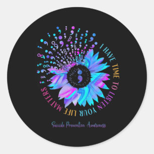 Sticker Rond J'ai le temps d'écouter Prévention