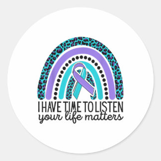 Sticker Rond J'ai le temps d'écouter, Sensibilisation à la prév