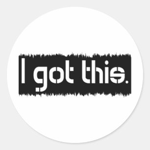 Sticker Rond J'ai obtenu ceci