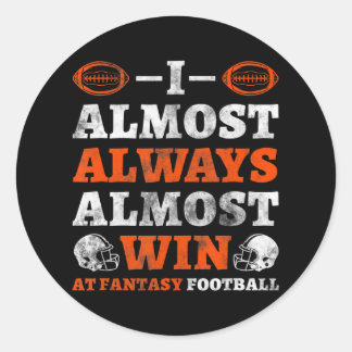 Sticker Rond J'Ai Presque Toujours Gagné Au Football D'Imaginai