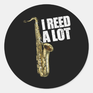 Sticker Rond J'Ai Reed Lot Lecteur Saxophone Alto Sax Tenor Sax