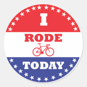 Sticker Rond J'ai roulé aujourd'hui