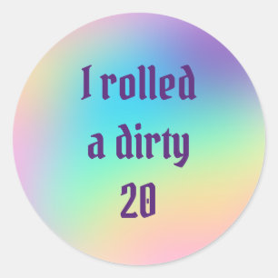 Sticker Rond "J'Ai Roulé Un Jeu De Tabletop Sale 20"