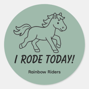 Sticker Rond J'ai roulé vert
