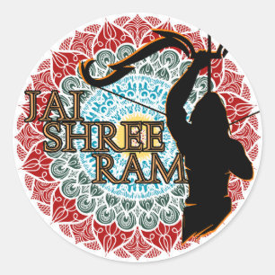 Sticker Rond Jai Shree Ram