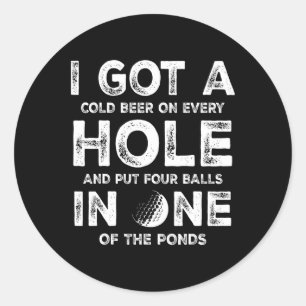 Sticker Rond J'Ai Un Trou Dans Un Golf Golf Golf Papa Golfer Me