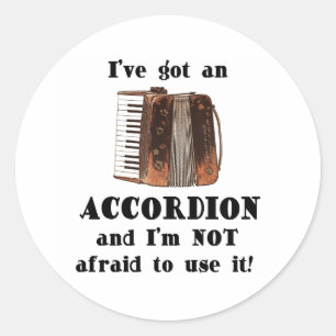 Sticker Rond J'ai une accordion