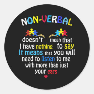 Sticker Rond J'Ai Une Pièce De Puzzle De Sensibilisation sur l'