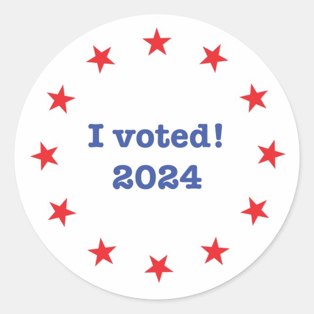 Sticker Rond J'ai voté ! 2024 (Devant)