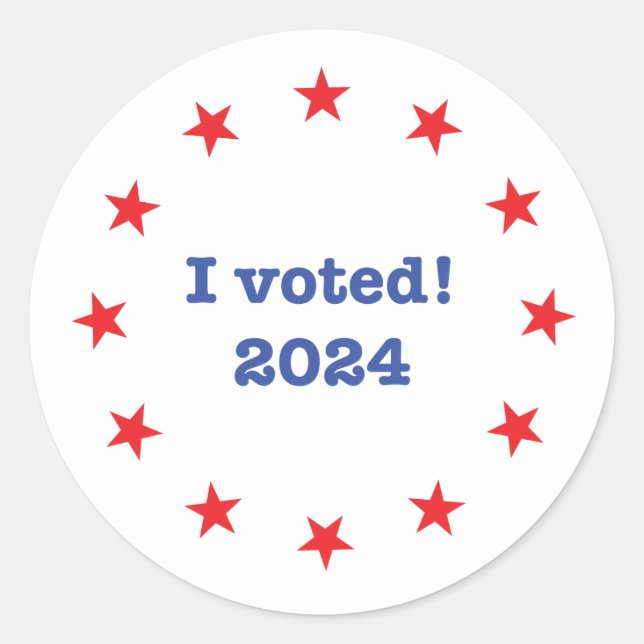 Sticker Rond J'ai voté ! 2024 (Devant)