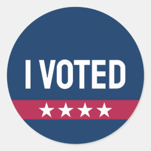 Sticker Rond J'ai voté 2024 - Élection patriotique américaine