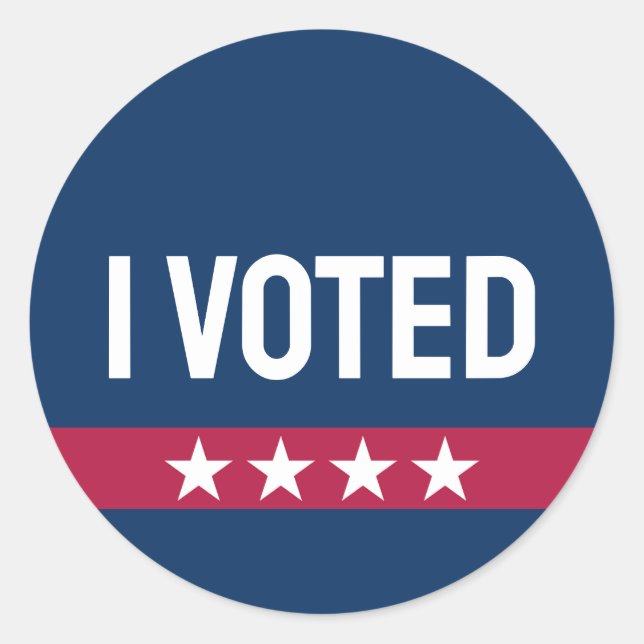 Sticker Rond J'ai voté 2024 - Élection patriotique américaine (Devant)