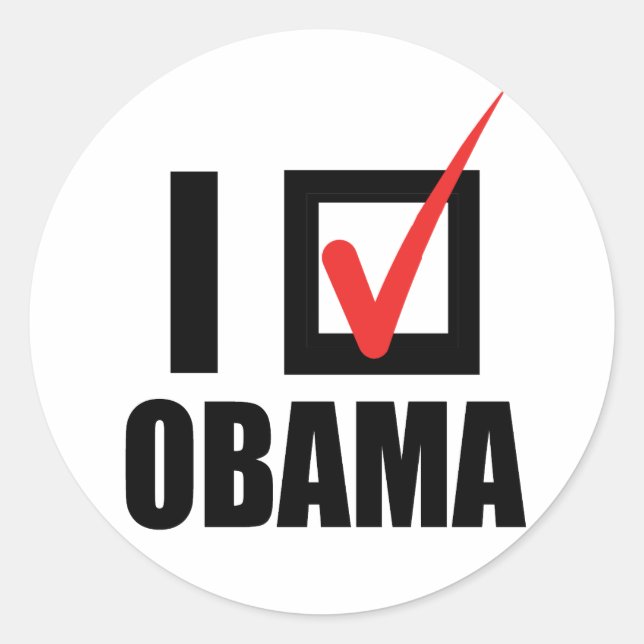 Sticker Rond J'AI VOTÉ OBAMA BW -.png (Devant)