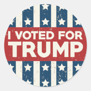 Sticker Rond J'Ai Voté Pour Trump