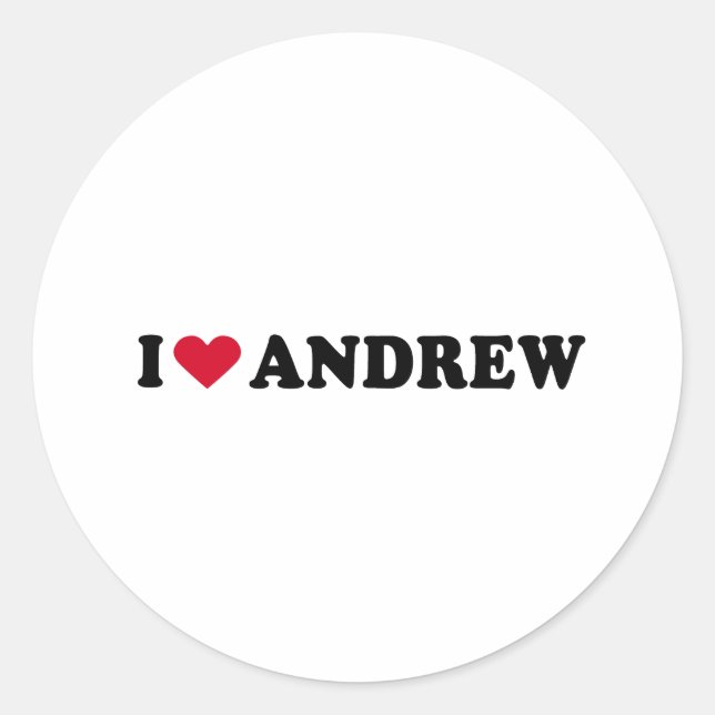 STICKER ROND J'AIME ANDREW (Devant)