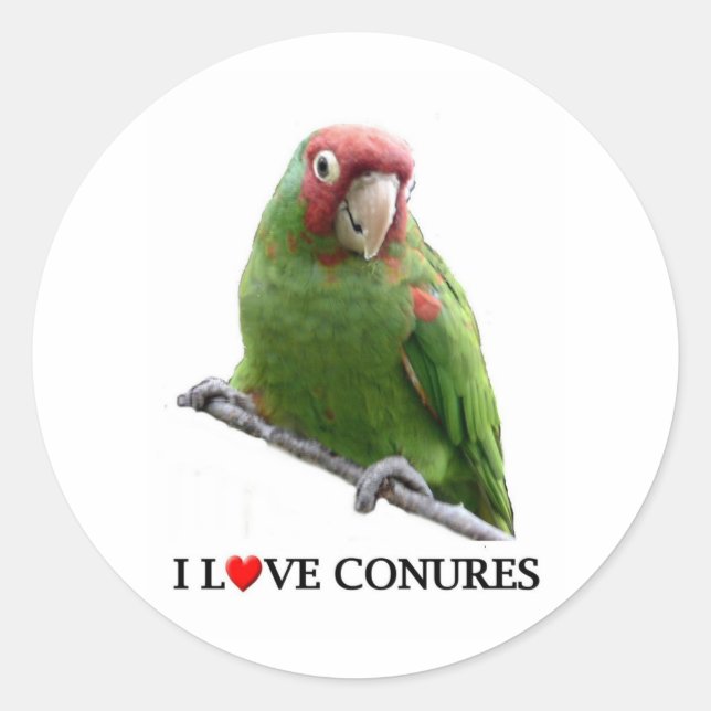 Sticker Rond J'aime aussi les coniures (Devant)