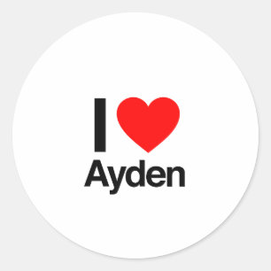Sticker Rond j'aime ayden