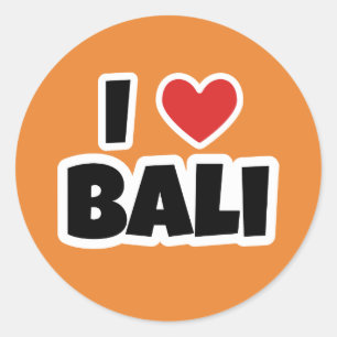 Sticker Rond J'aime Bali