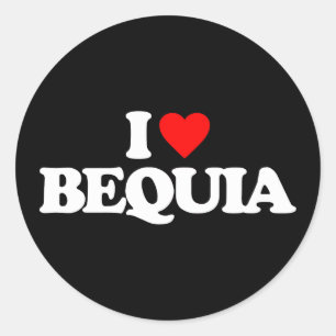 STICKER ROND J'AIME BEQUIA