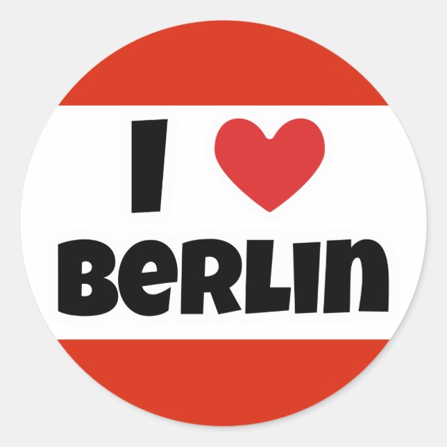 Sticker Rond J'aime Berlin (Devant)
