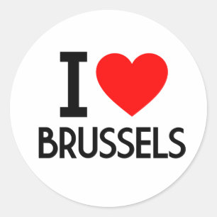 Sticker Rond J'aime Bruxelles