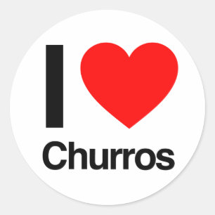 Sticker Rond j'aime churros
