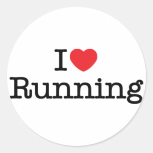 Sticker Rond J'aime courir