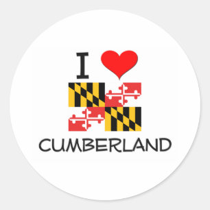 Sticker Rond J'aime Cumberland Maryland