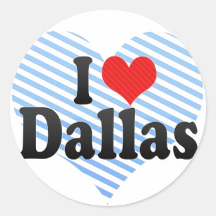 Sticker Rond J'aime Dallas