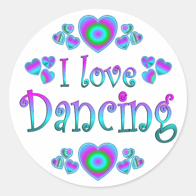 Sticker Rond J'Aime Danser (Devant)