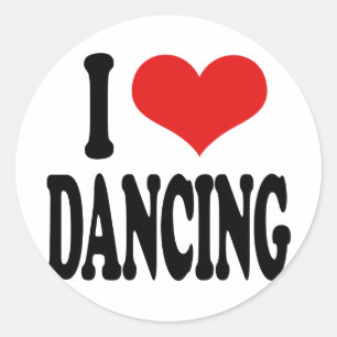 Sticker Rond J'Aime Danser