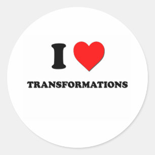 Sticker Rond J'aime des transformations